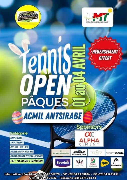 La Ligue Vakinankaratra lance le 1er Open de l'année à l'ACMIL